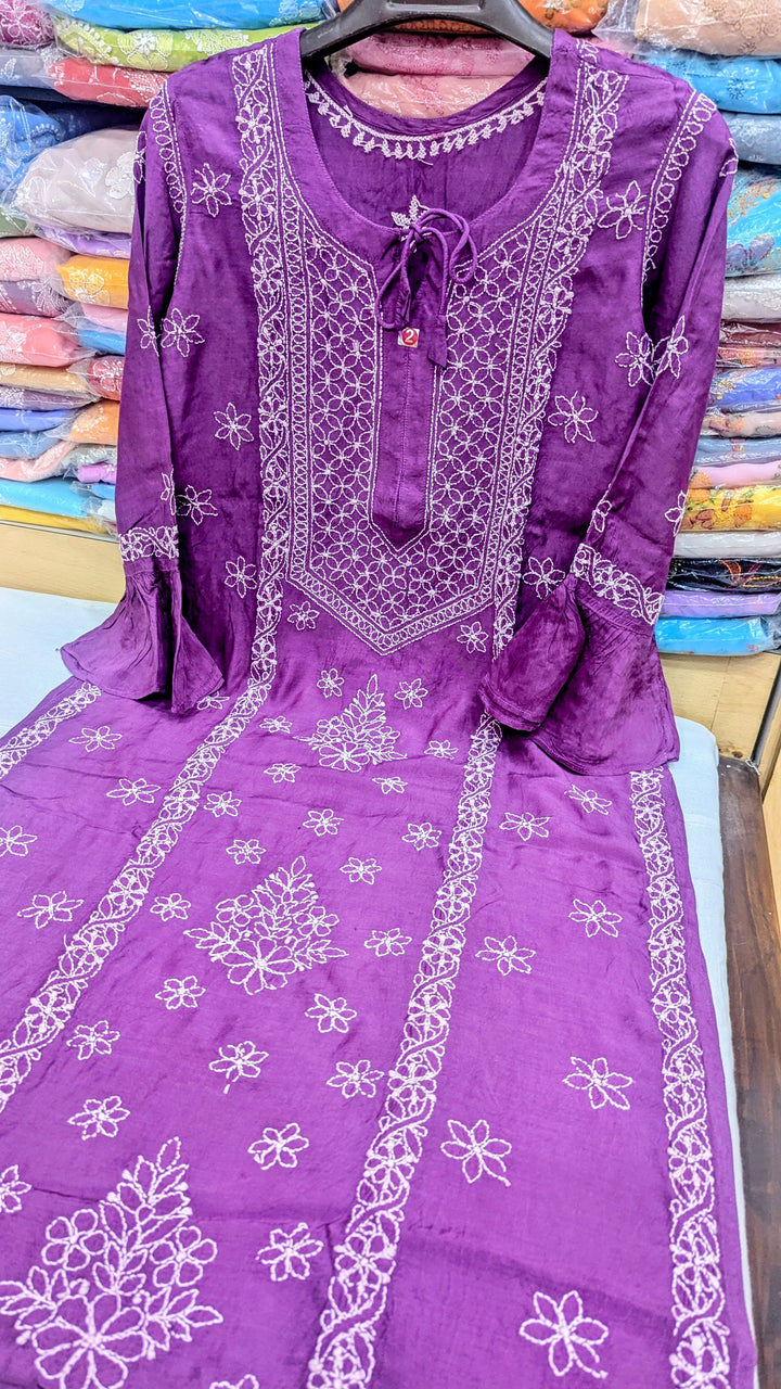 Pure Muslin Chikankari Kurti