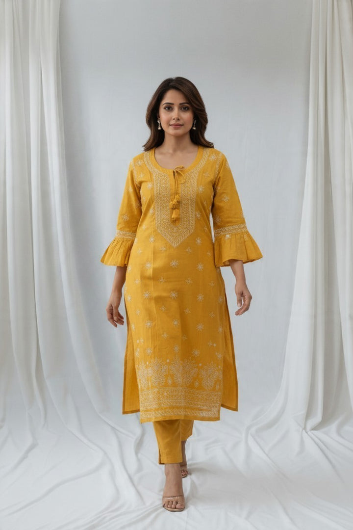 Pure Muslin Chikankari Kurti