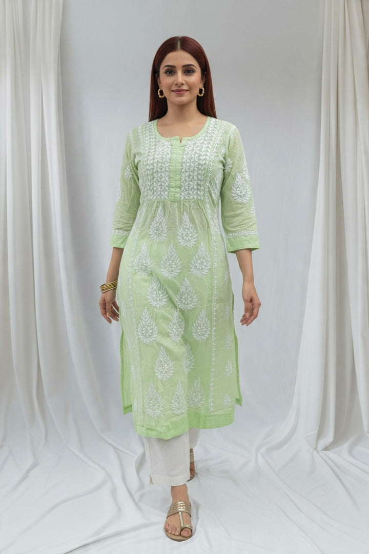 SARA Modal Chikankari  Kurti