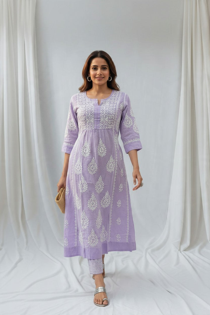SARA Modal Chikankari  Kurti