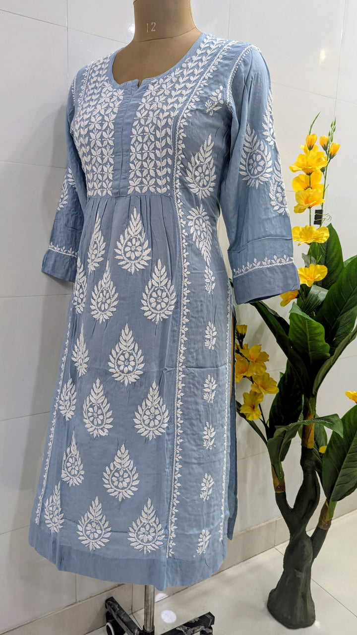 SARA Modal Chikankari  Kurti