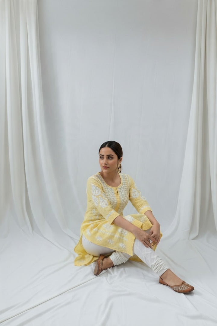 SARA Modal Chikankari  Kurti