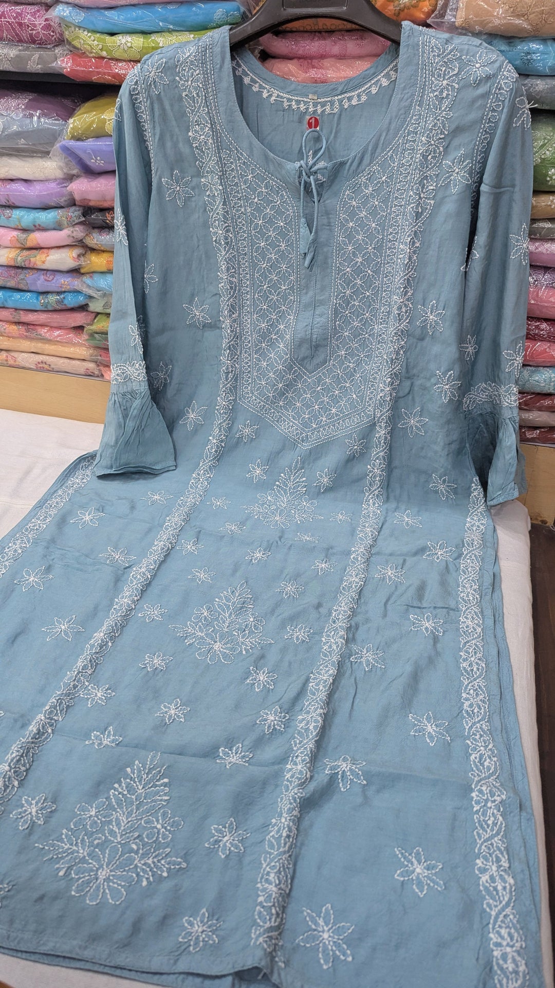 Pure Muslin Chikankari Kurti
