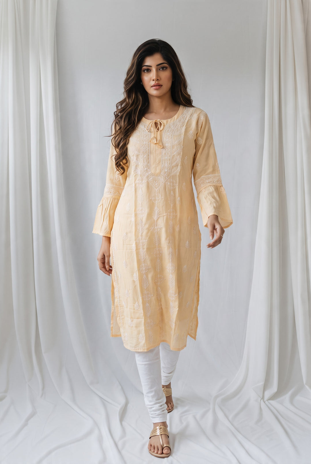 Pure Muslin Chikankari Kurti