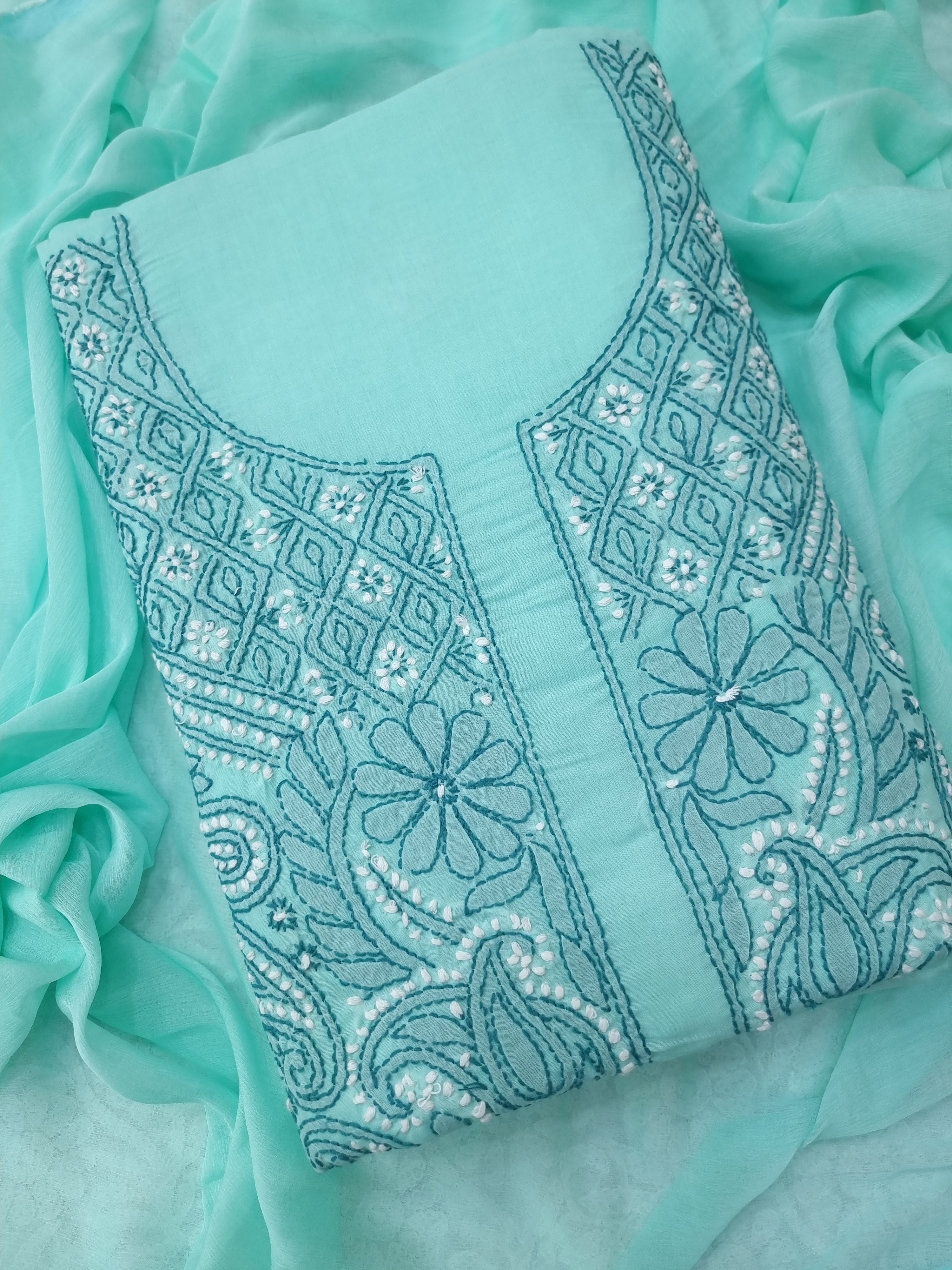 Chikan cotton dress material store