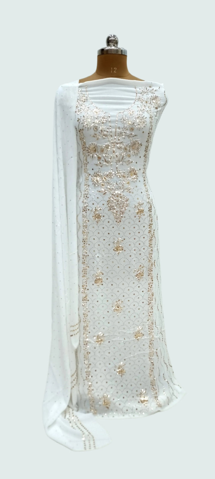 Chikankari Pure Georgette Kaamdani Dress Material