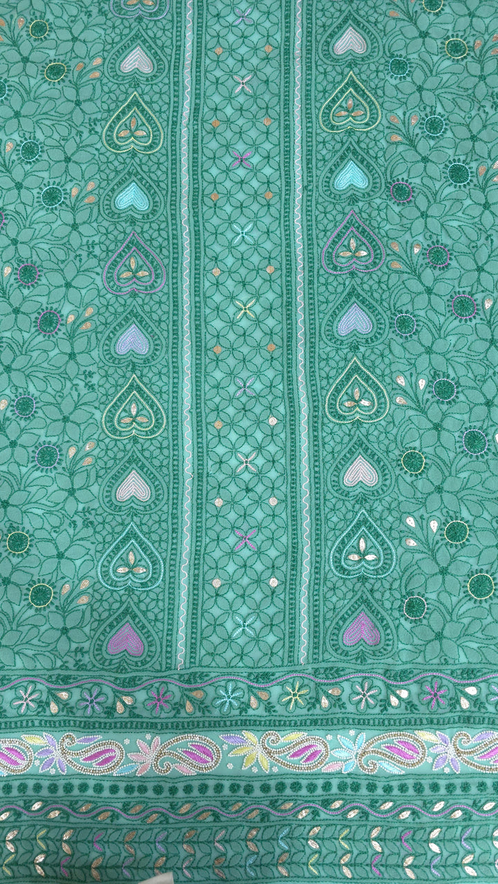 Georgette Chikankari Dress Material Resham Aari pearl Work