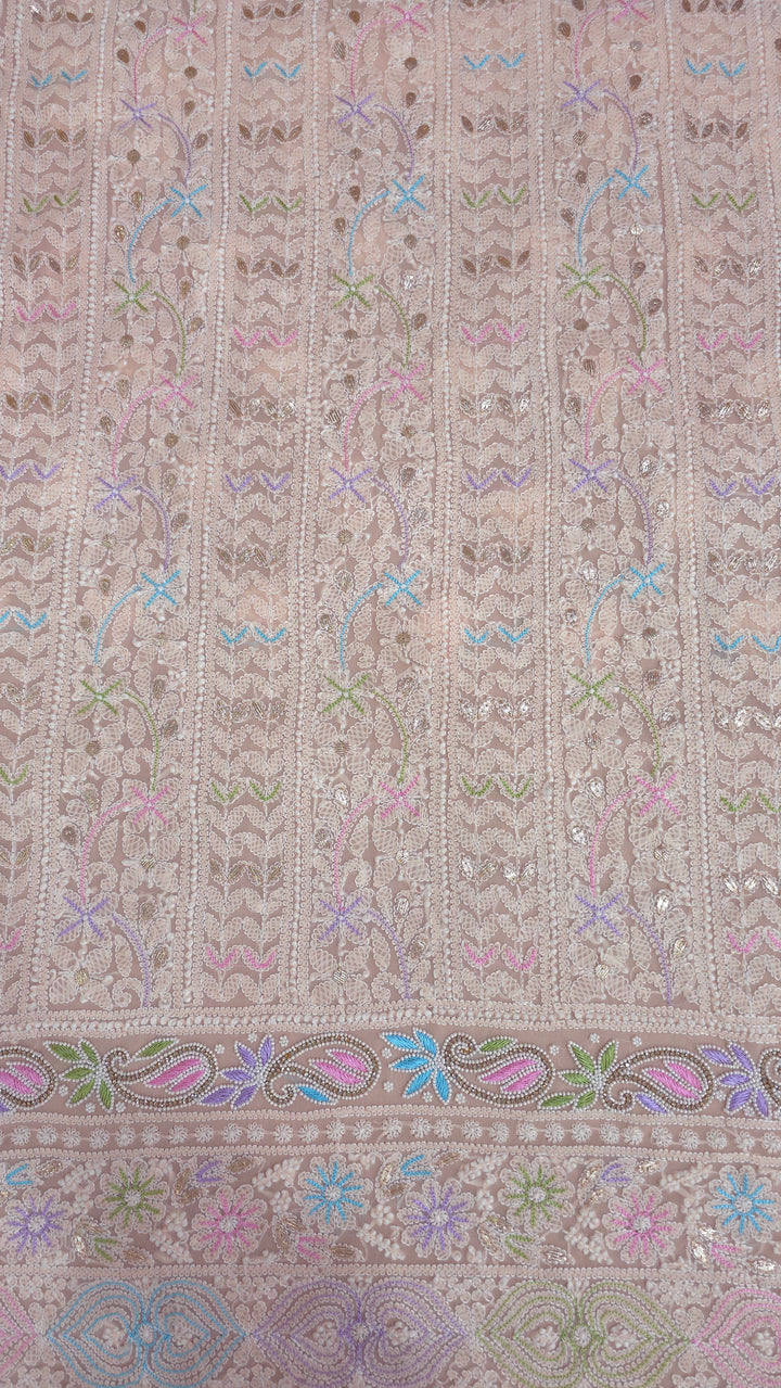 Georgette Chikankari Dress Material Resham Aari pearl Work