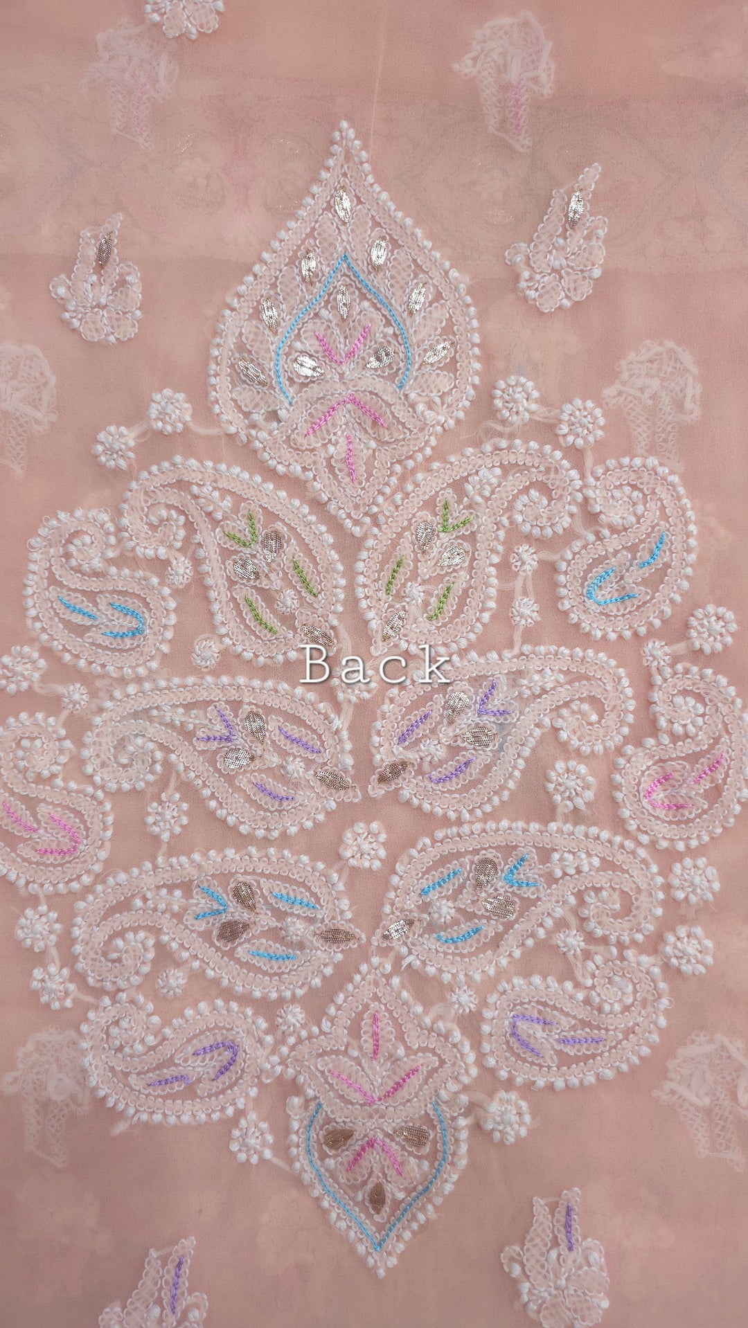 Georgette Chikankari Dress Material Resham Aari pearl Work