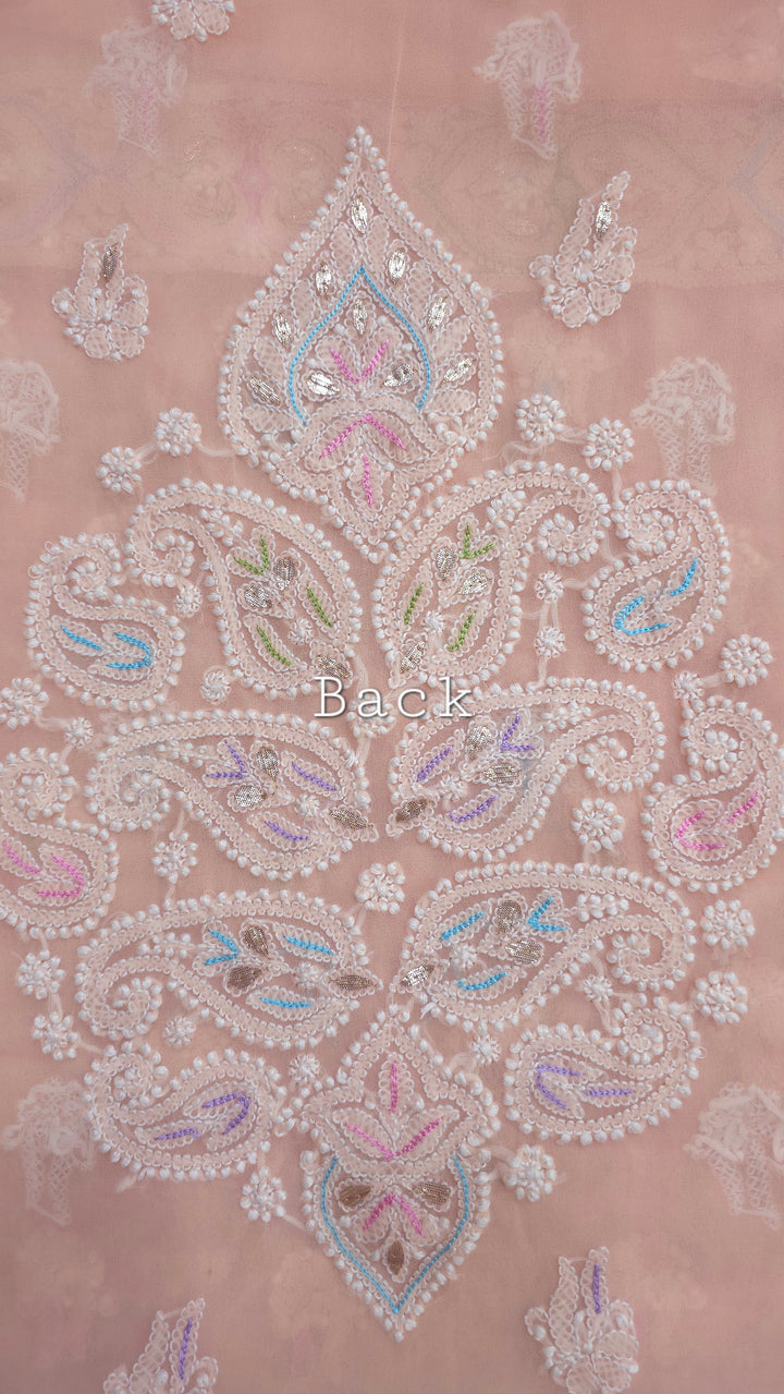 Georgette Chikankari Dress Material Resham Aari pearl Work