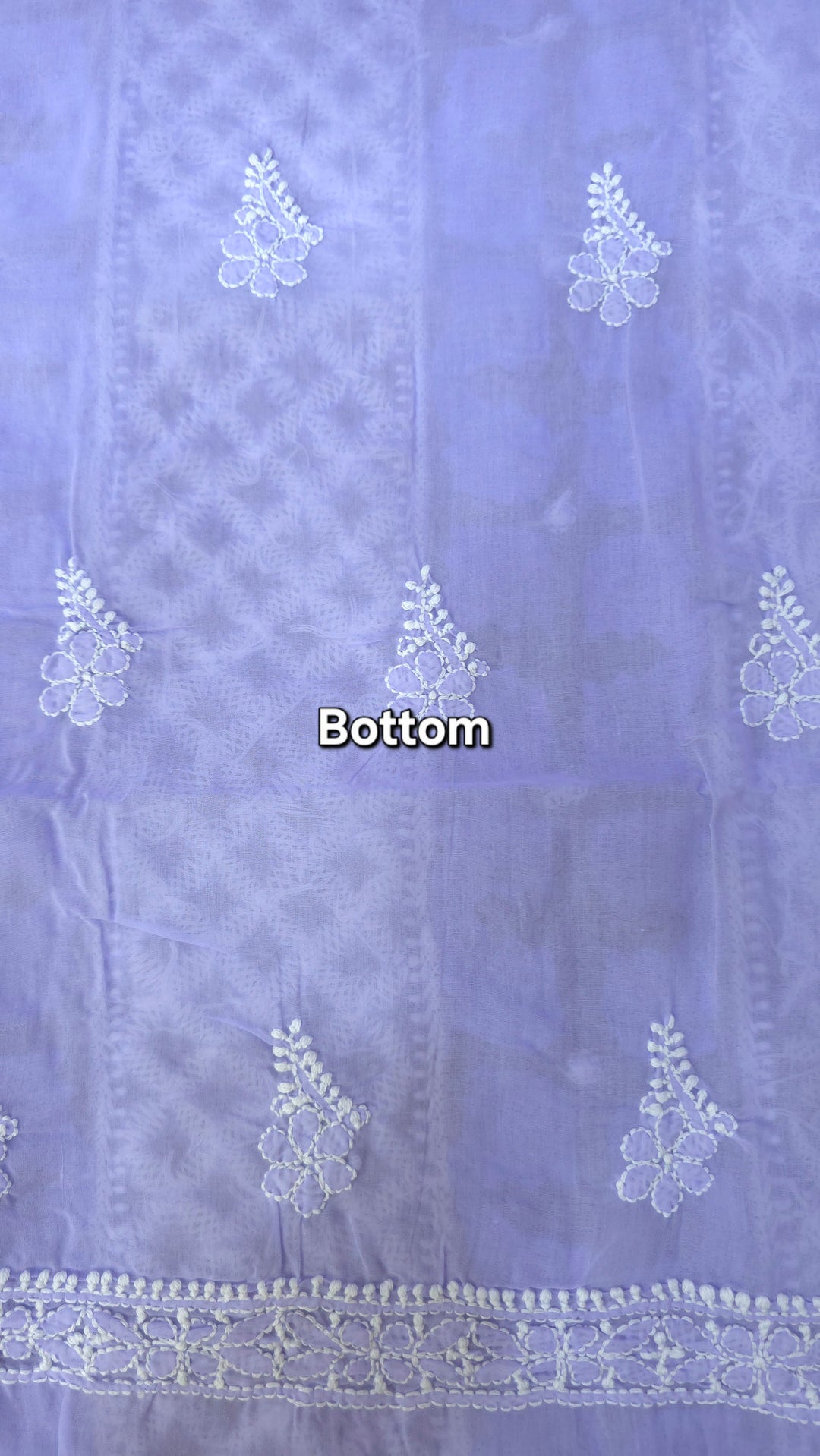 Darz Lucknowi Chikankari  Dress Material – Handmade Cotton Suit with Chiffon Dupatta (Copy)