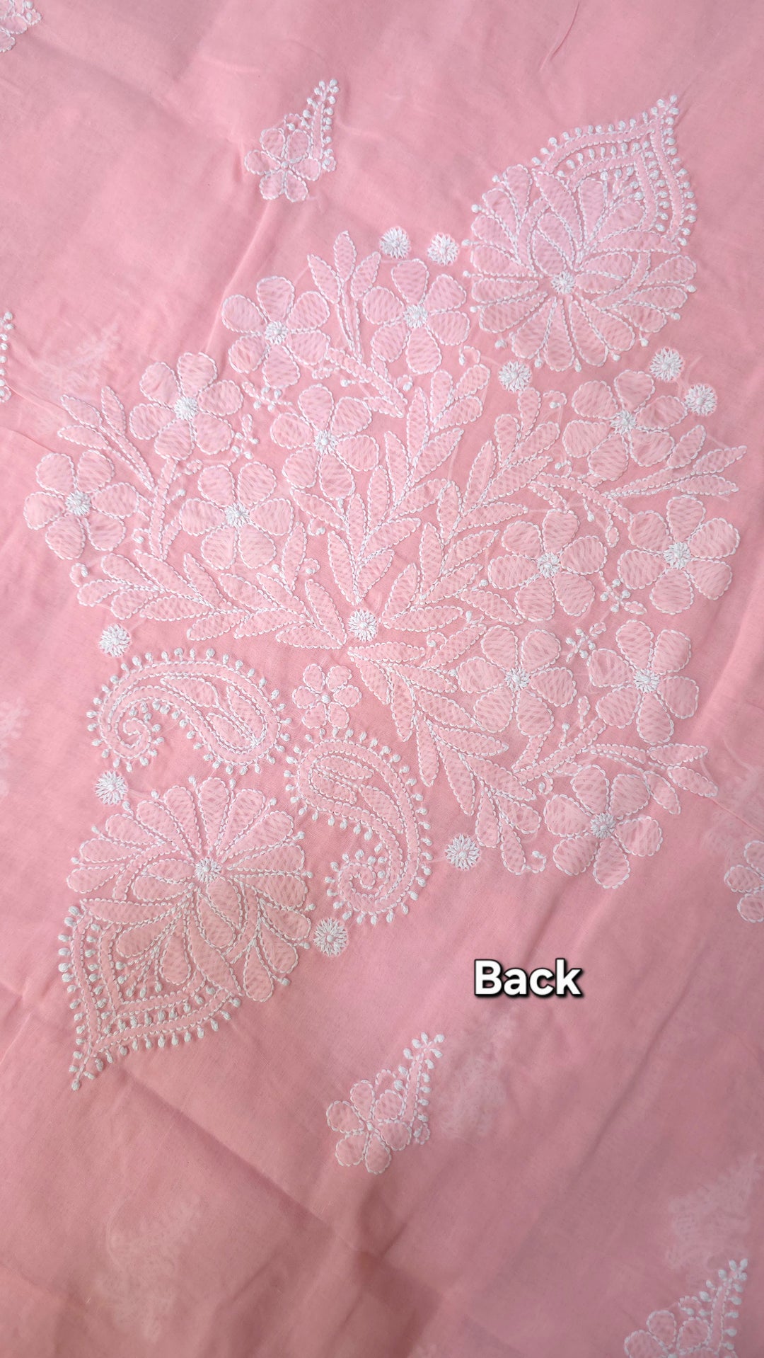 Darz Lucknowi Chikankari  Dress Material – Handmade Cotton Suit with Chiffon Dupatta