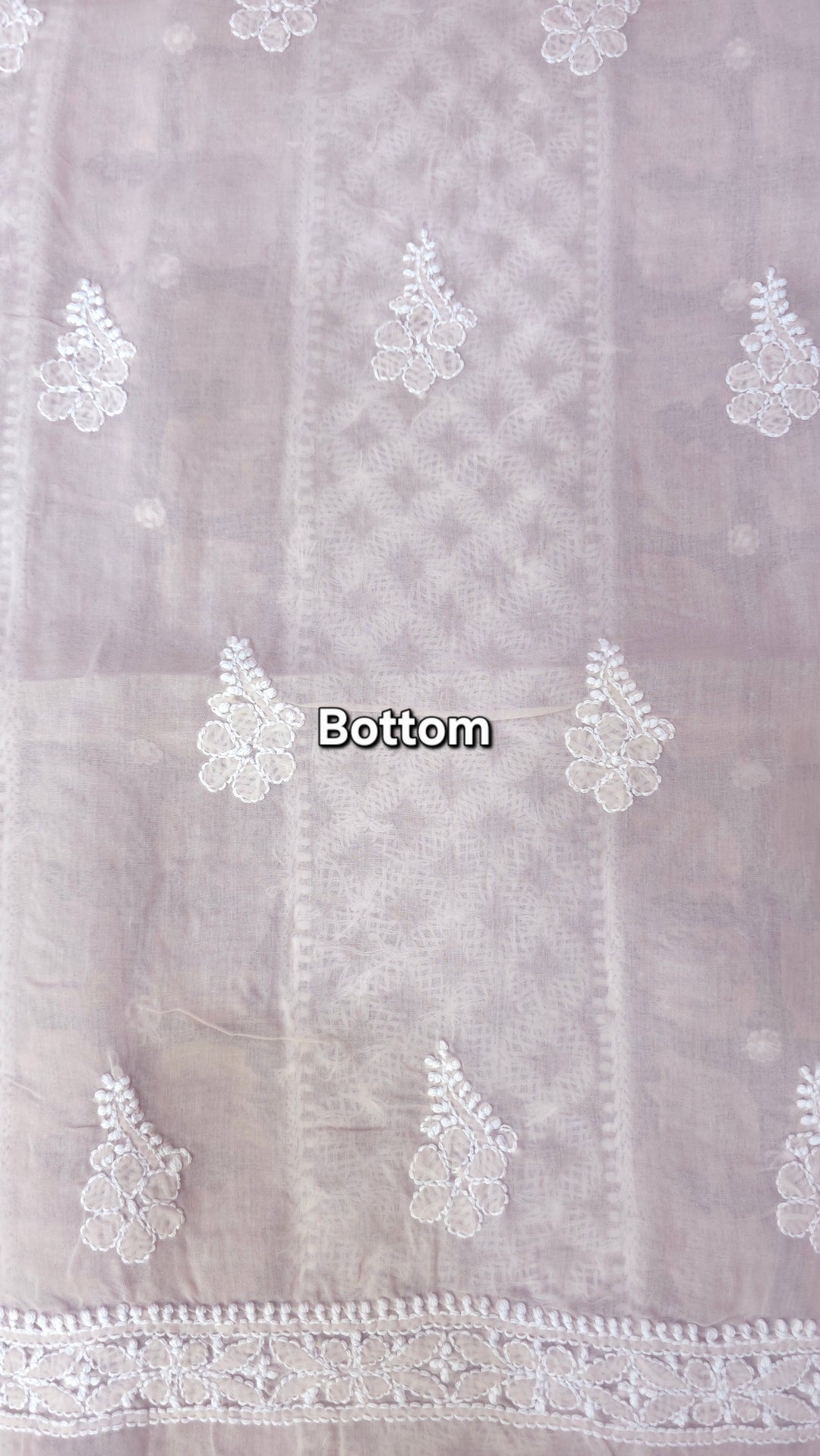 Darz Lucknowi Chikankari  Dress Material – Handmade Cotton Suit with Chiffon Dupatta