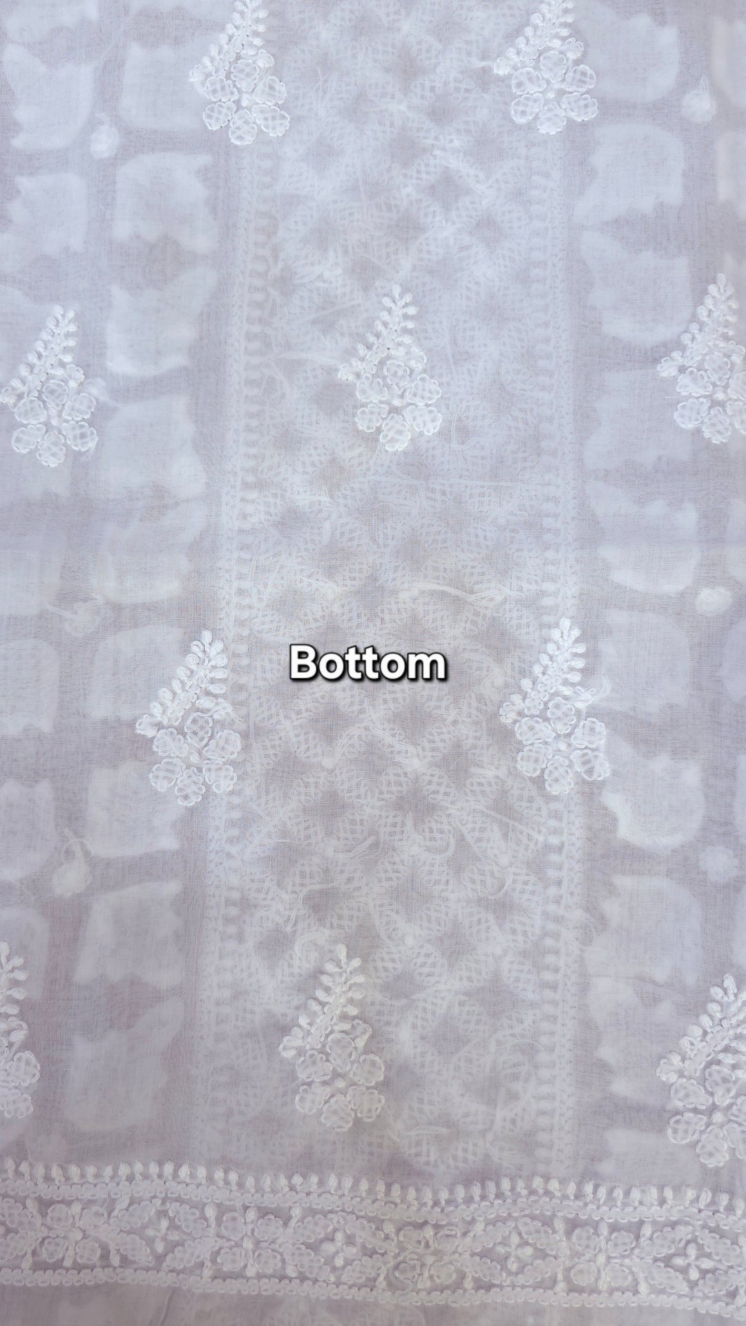 Darz Lucknowi Chikankari  Dress Material – Handmade Cotton Suit with Chiffon Dupatta
