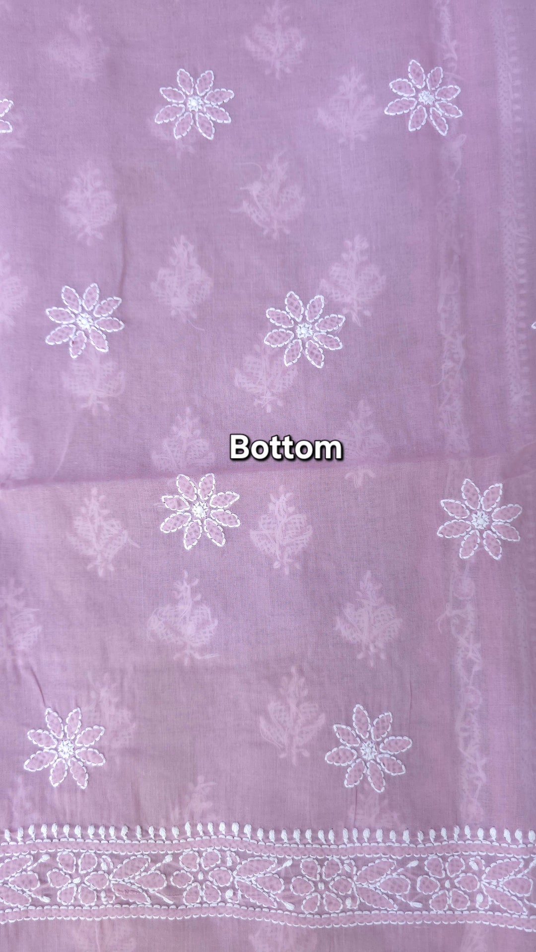 Darz Lucknowi Chikankari  Dress Material – Handmade Cotton Suit with Chiffon Dupatta