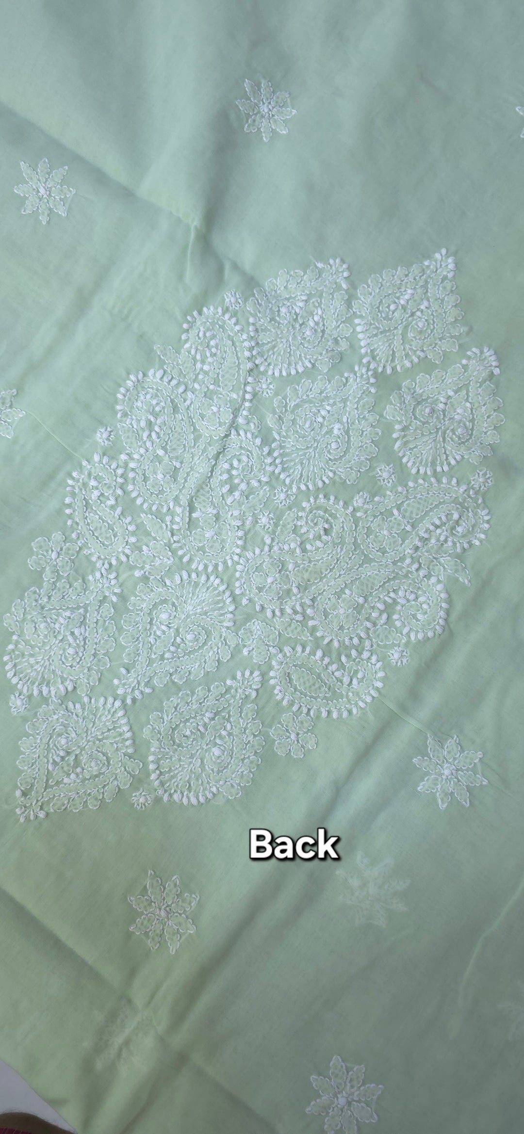 Darz Lucknowi Chikankari  Dress Material – Handmade Cotton Suit with Chiffon Dupatta