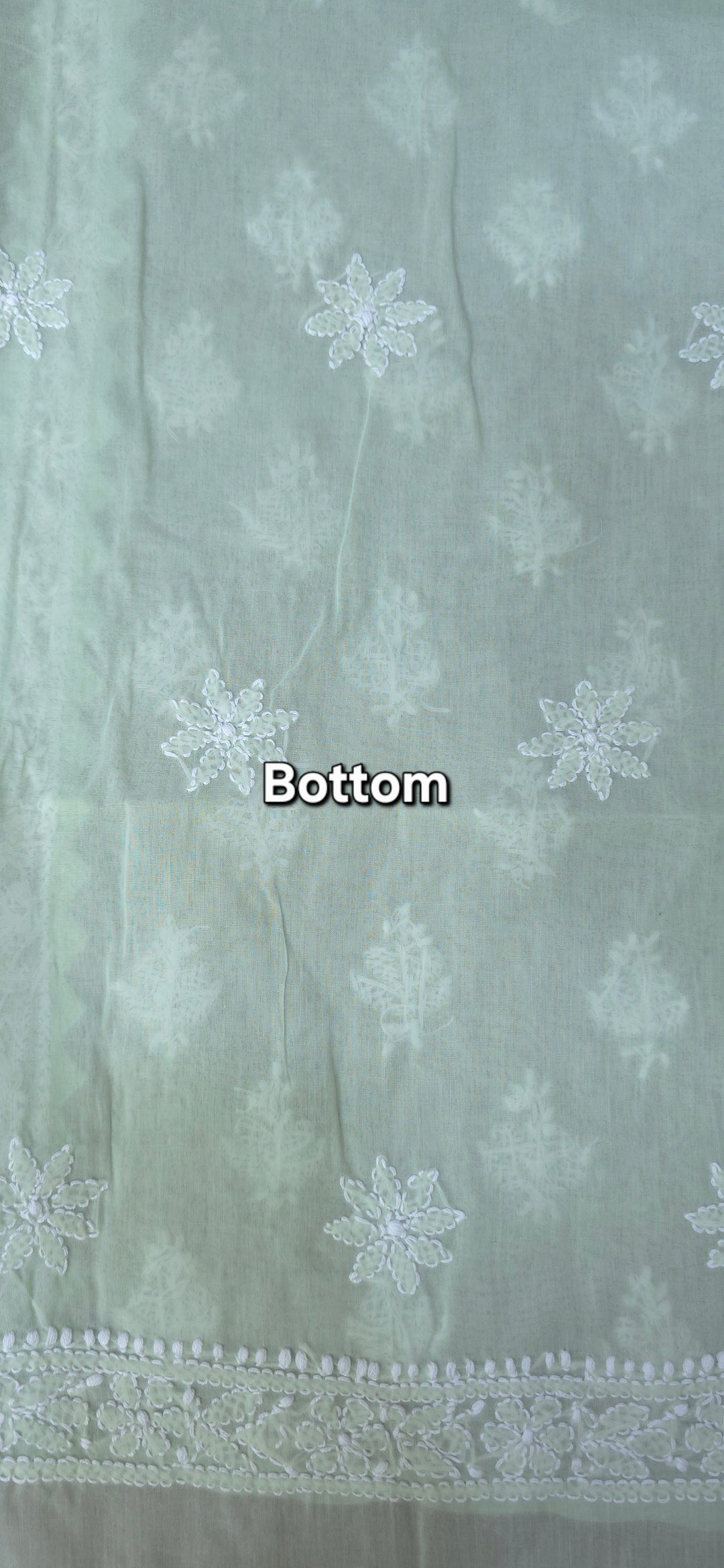 Darz Lucknowi Chikankari  Dress Material – Handmade Cotton Suit with Chiffon Dupatta