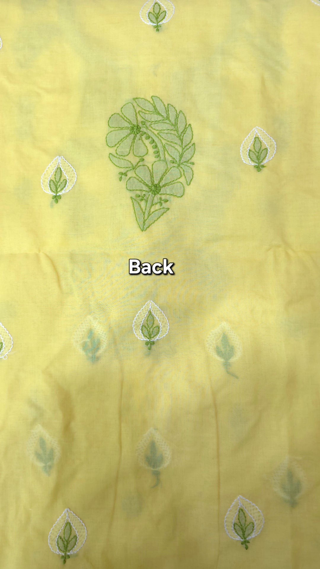 TANJEEB Cotton Chikankari Dress Material Set with Hand Embroidered Kurta, Bottom & Chiffon Dupatta with Handmade Crochet Border