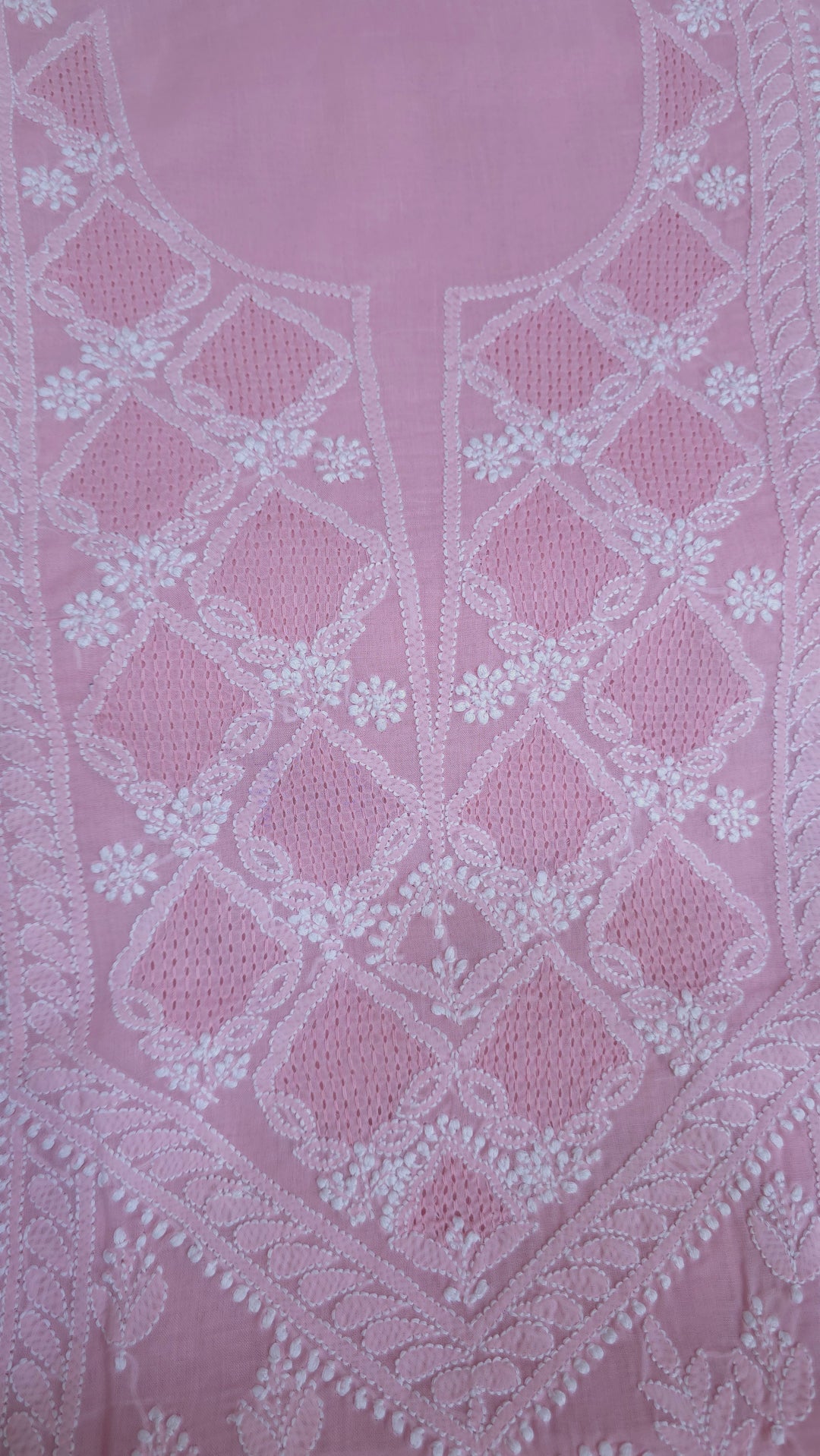 Sarahna Lucknow Hand Jaali Chikankari Cotton Dress Material
