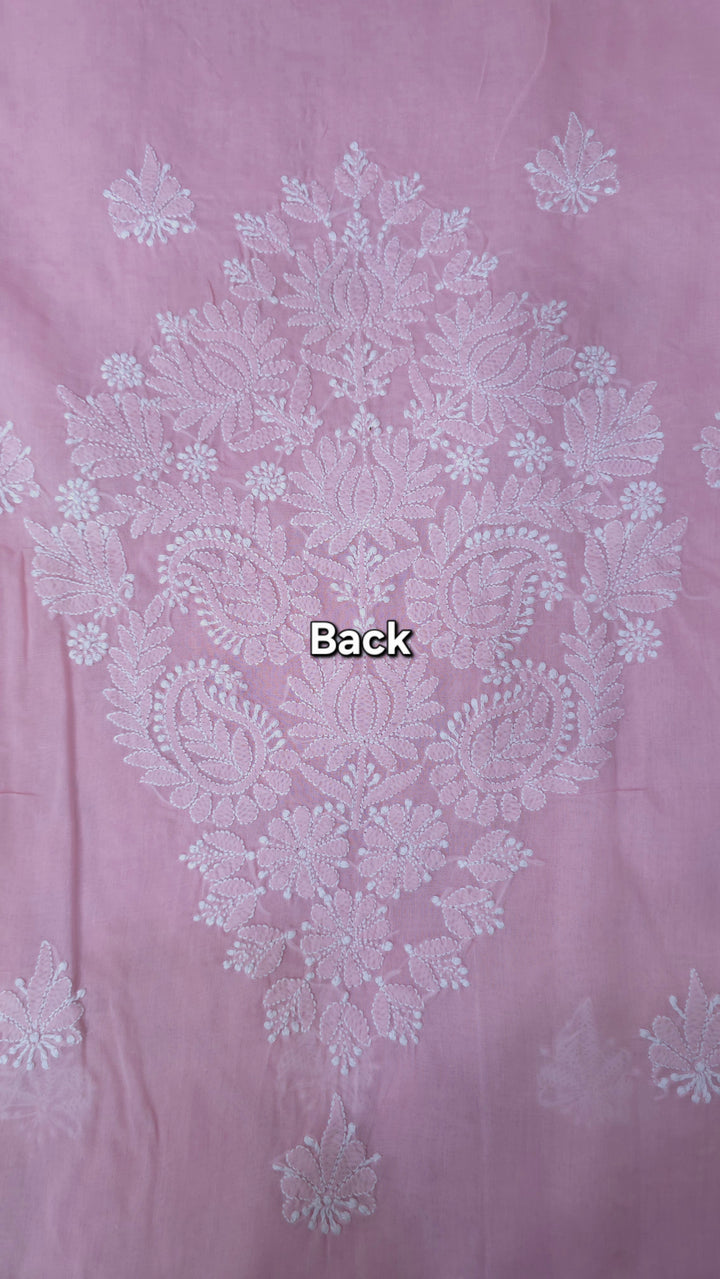 Sarahna Lucknow Hand Jaali Chikankari Cotton Dress Material