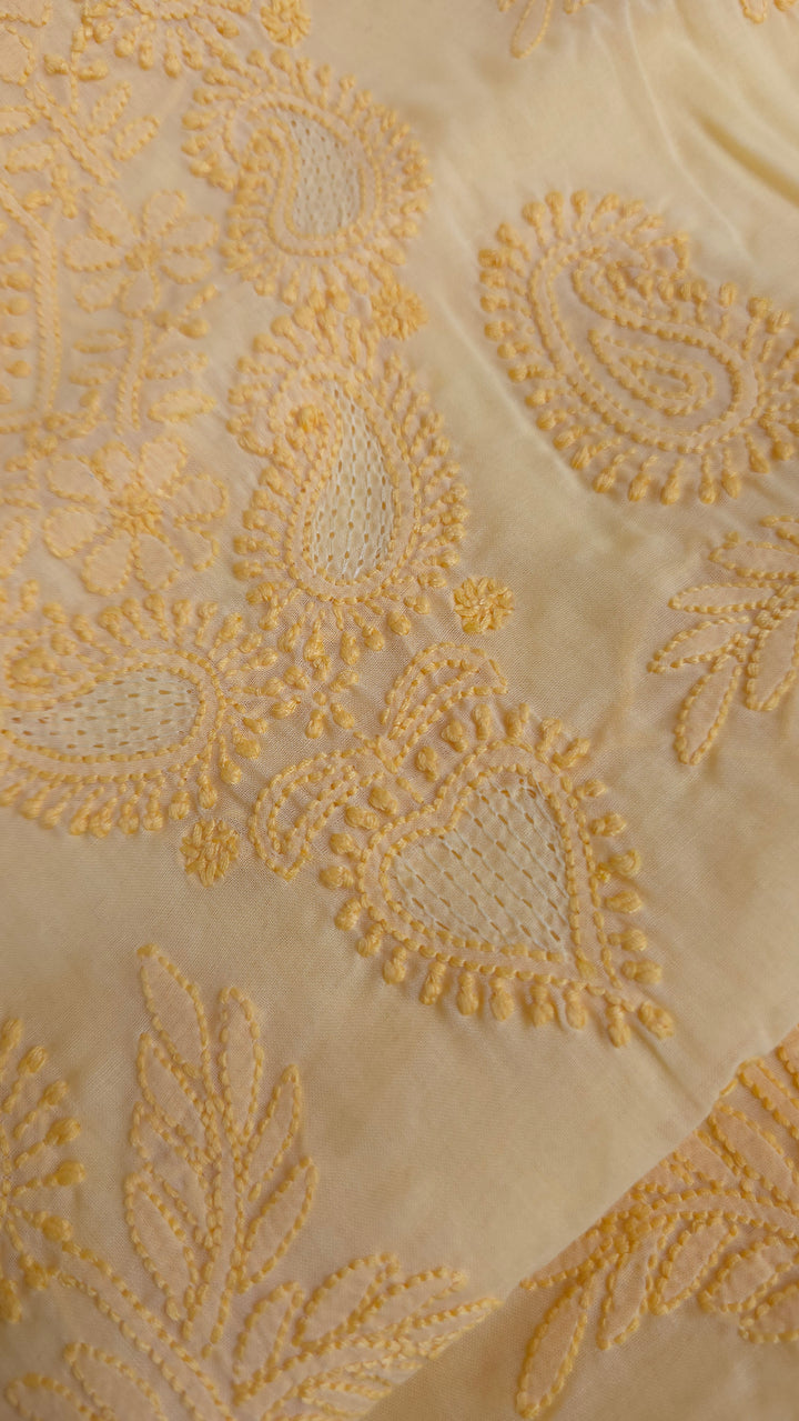 Sarahna Lucknow Hand Jaali Chikankari Cotton Dress Material