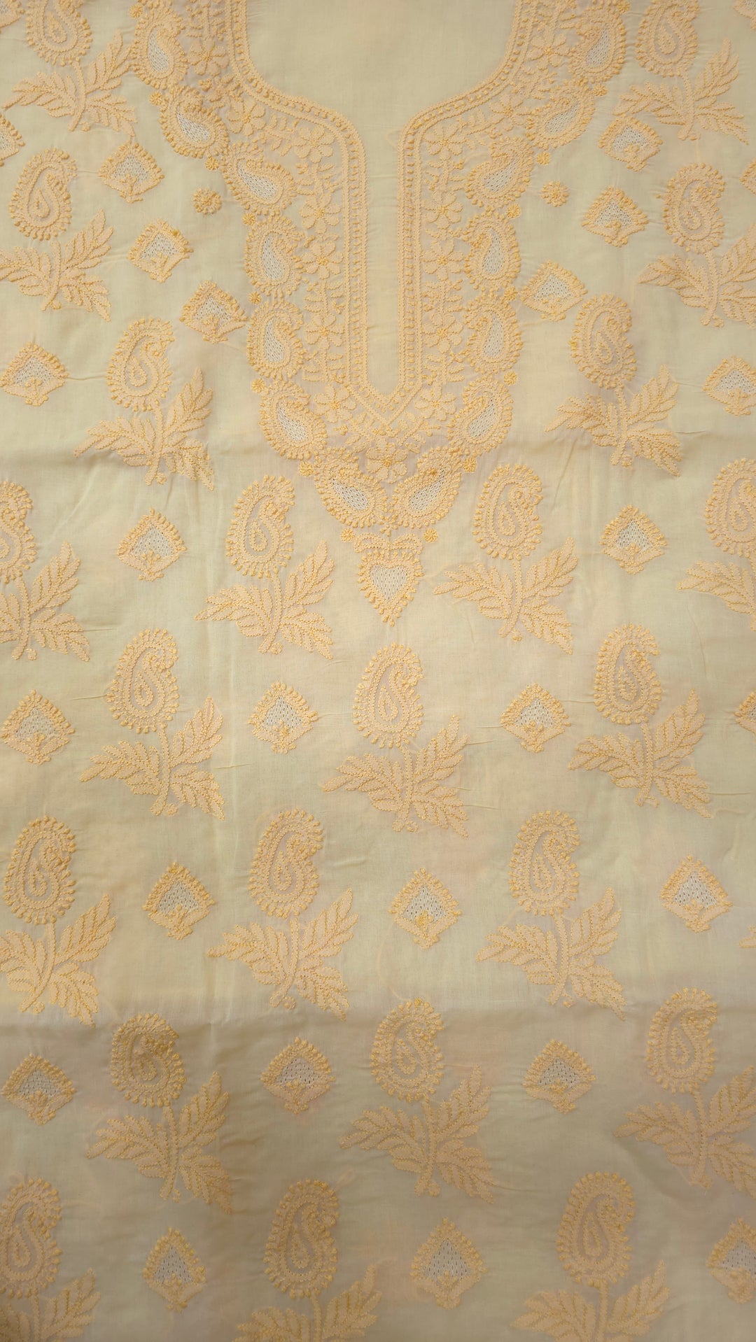 Sarahna Lucknow Hand Jaali Chikankari Cotton Dress Material
