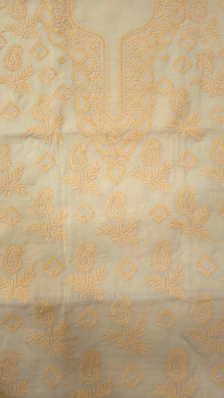 Sarahna Lucknow Hand Jaali Chikankari Cotton Dress Material