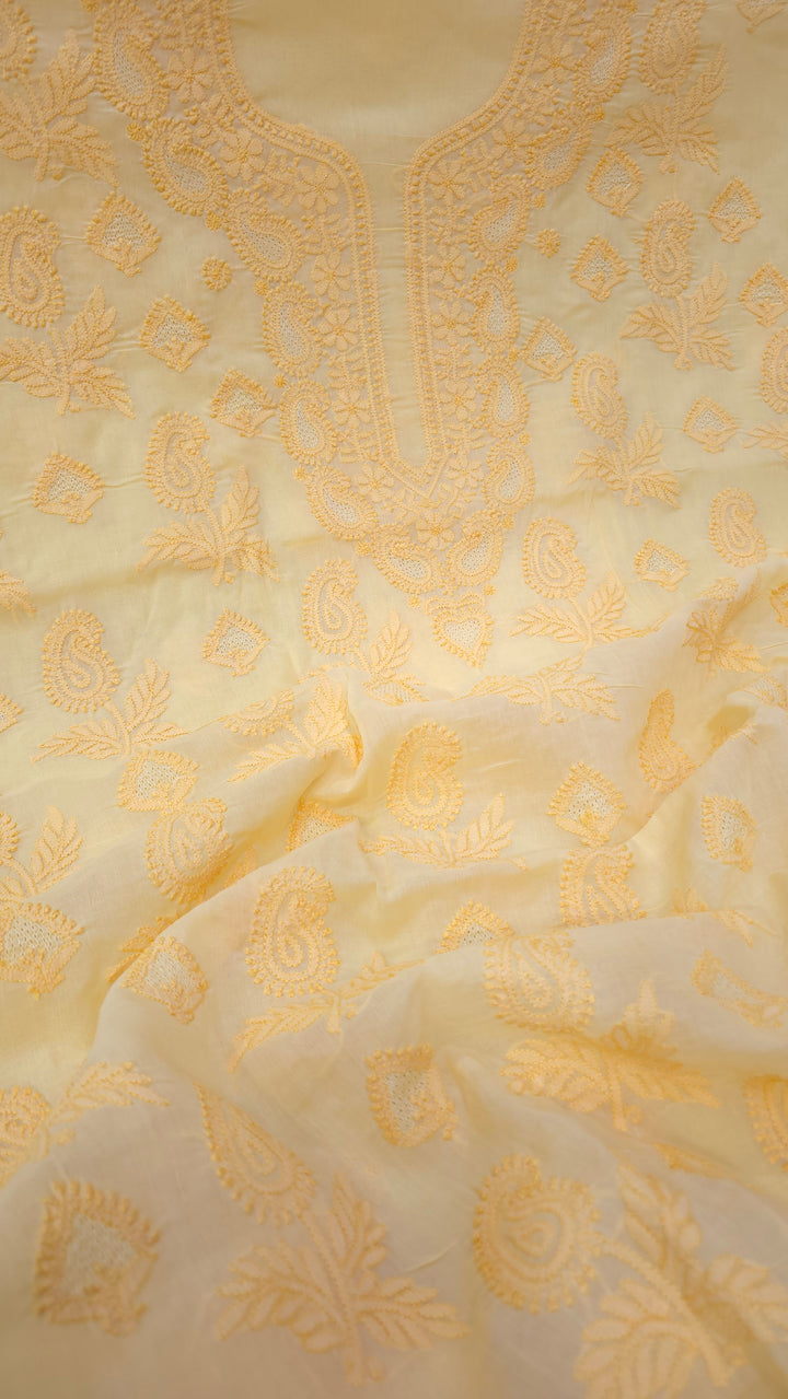 Sarahna Lucknow Hand Jaali Chikankari Cotton Dress Material