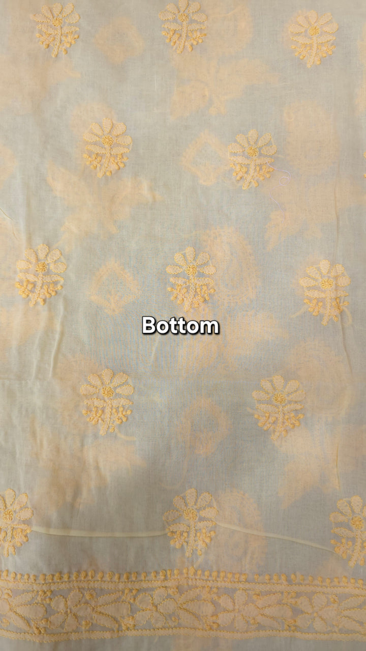 Sarahna Lucknow Hand Jaali Chikankari Cotton Dress Material