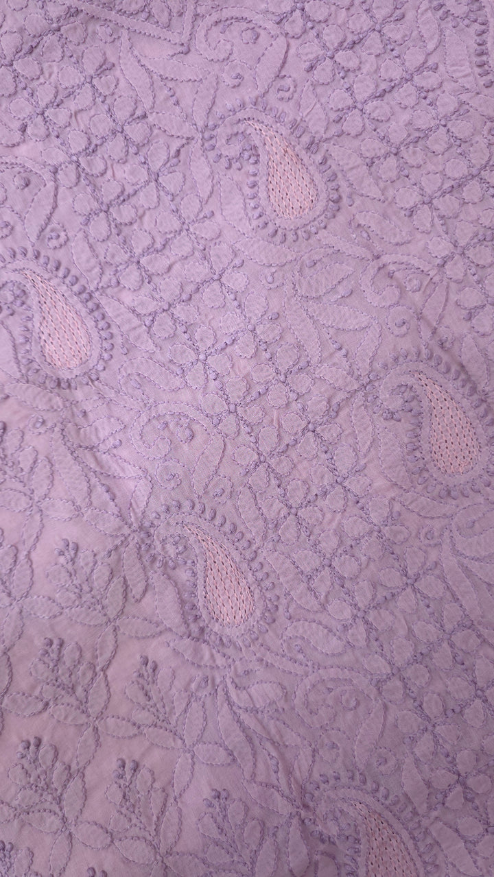 Sarahna Lucknow Hand Jaali Chikankari Cotton Dress Material