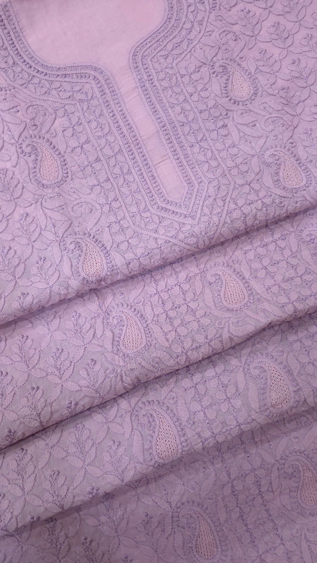 Sarahna Lucknow Hand Jaali Chikankari Cotton Dress Material
