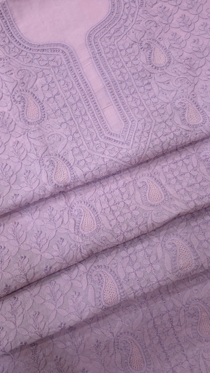 Sarahna Lucknow Hand Jaali Chikankari Cotton Dress Material