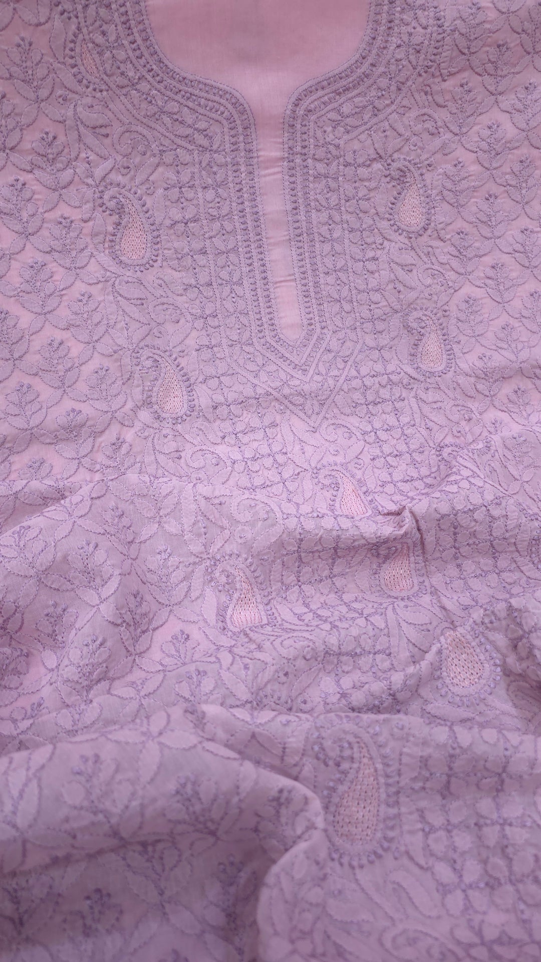 Sarahna Lucknow Hand Jaali Chikankari Cotton Dress Material
