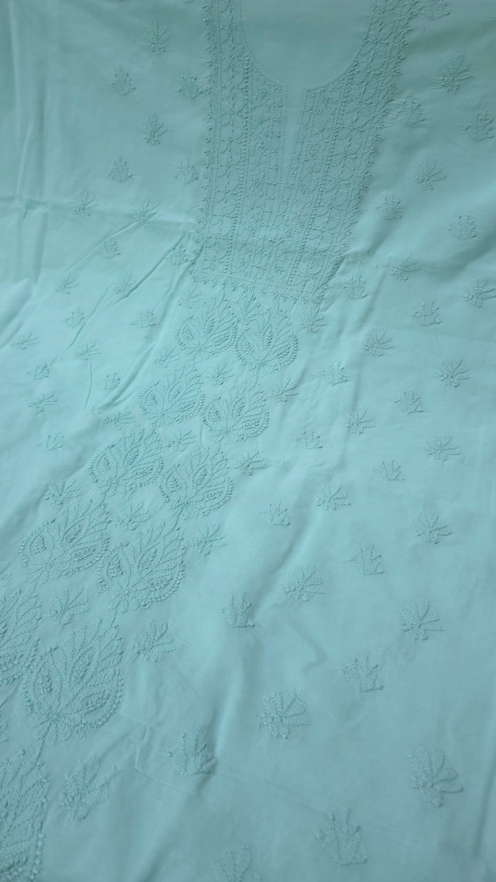 Paridhan Chikan Premium Handcrafted Chikankari Cotton Suit Set | Unstitched Dress Material with Chiffon Dupatta | Made in Lucknow