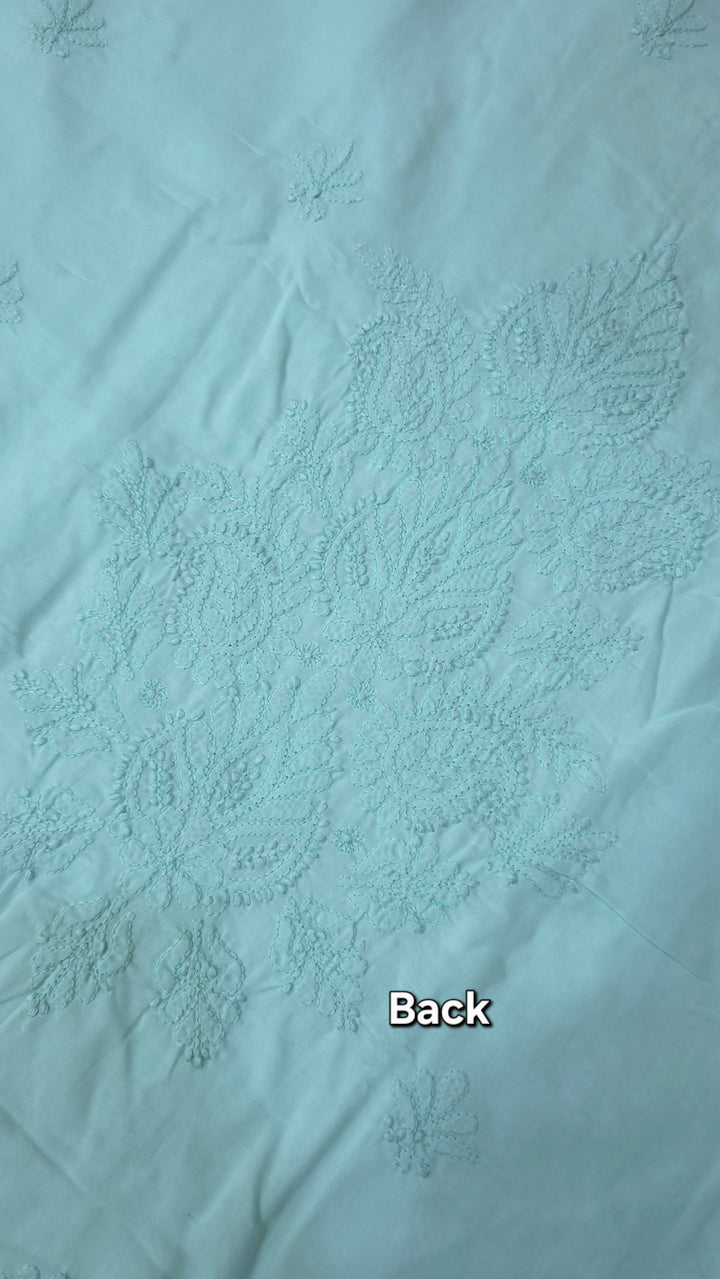 Paridhan Chikan Premium Handcrafted Chikankari Cotton Suit Set | Unstitched Dress Material with Chiffon Dupatta | Made in Lucknow