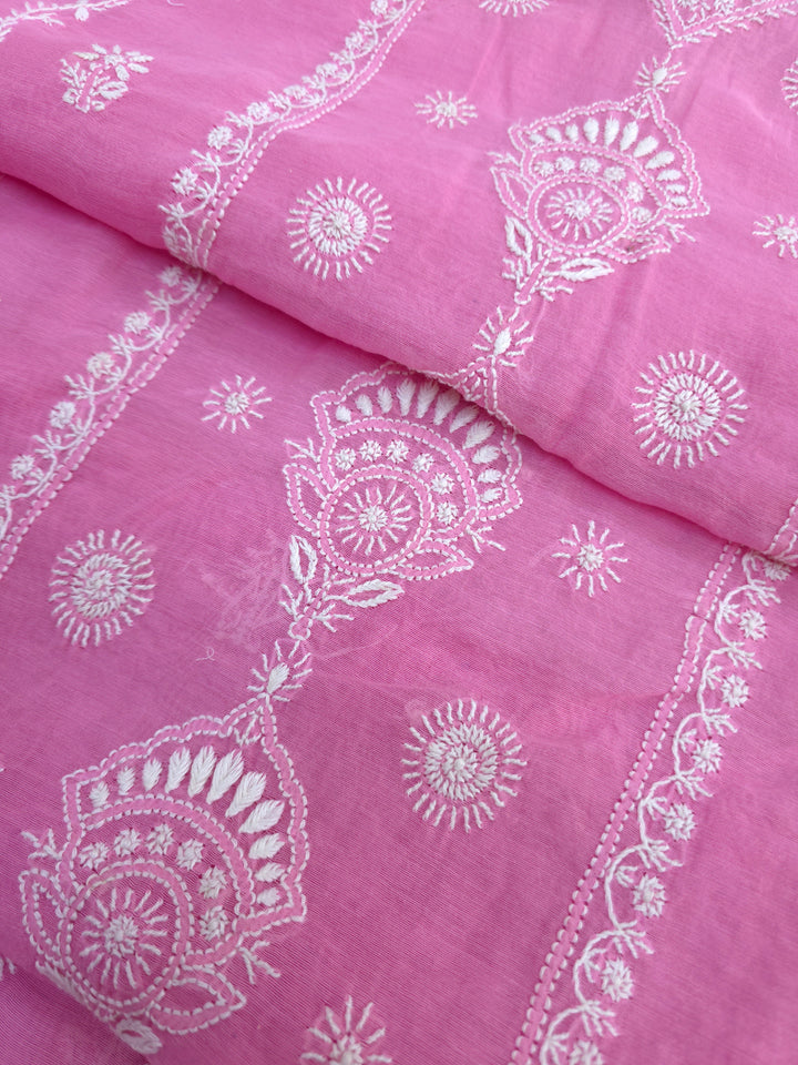 Lucknowi 2 Taar Chikankari Chanderi Kurta Dupatta Set – Handmade Festive Wear