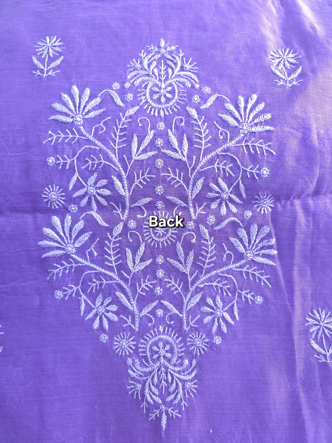 Purple Color Chanderi Hand Embroidered 2-Taar Chikankari Kurta & Dupatta Set | Paridhan Chikan