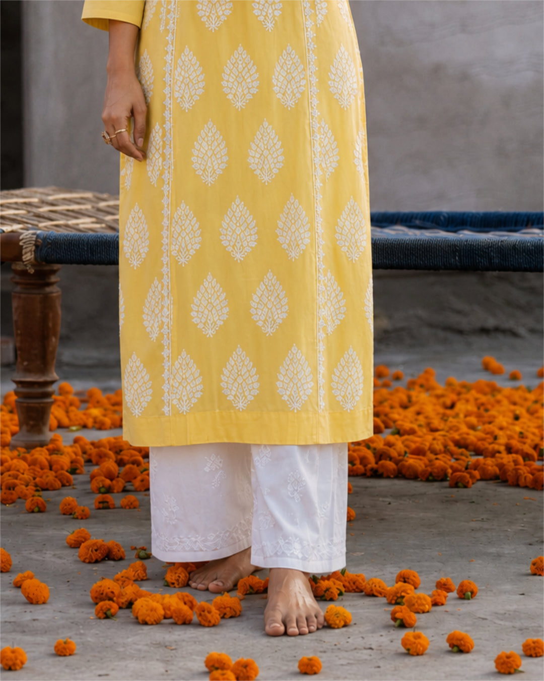 SARA Modal Chikankari  Kurti