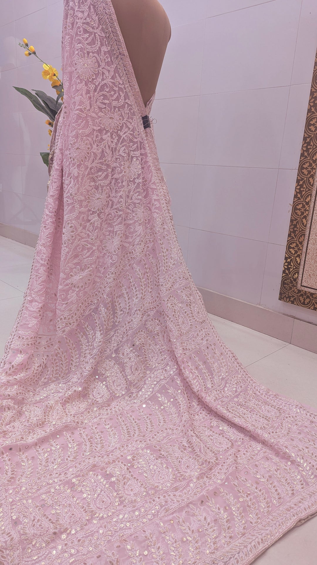 Georgette Chikankari Saree