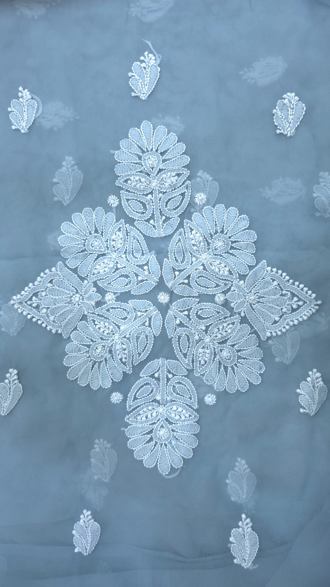 Lucknowi Georgette Chikankari Dress Material – Hand Embroidery Kurta, Bottom & Dupatta | Festive Queen Shades