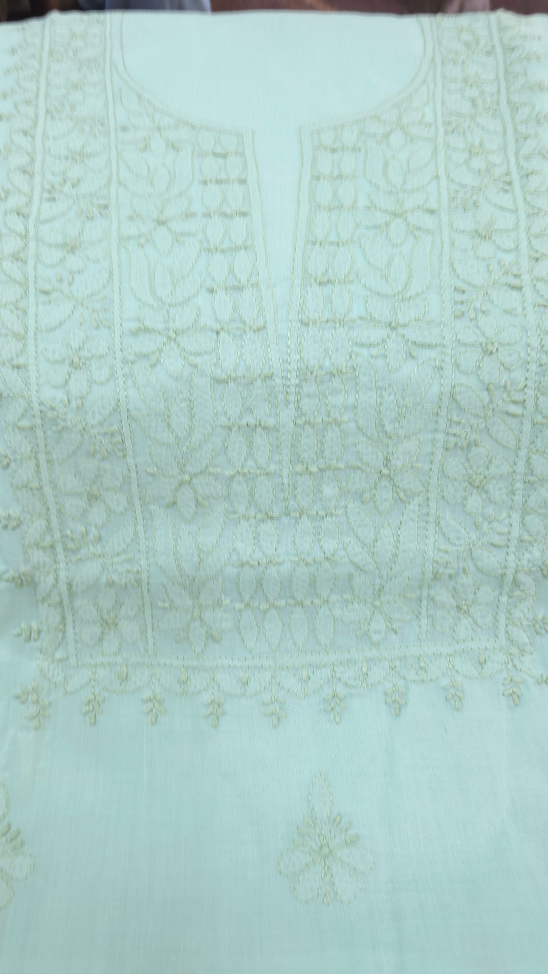 Paridhan Chikan Premium Handcrafted Chikankari Cotton Suit Set | Unstitched Dress Material with Chiffon Dupatta | Made in Lucknow