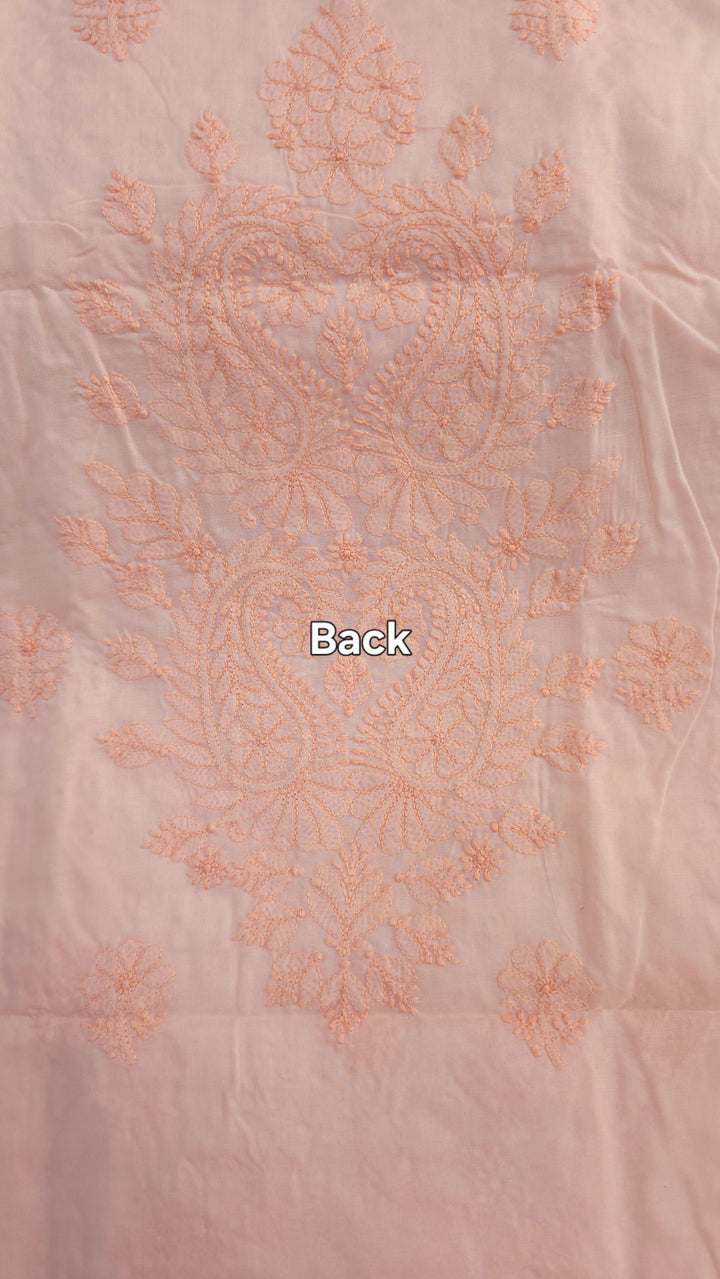 Paridhan Chikan Premium Handcrafted Chikankari Cotton Suit Set | Unstitched Dress Material with Chiffon Dupatta | Made in Lucknow