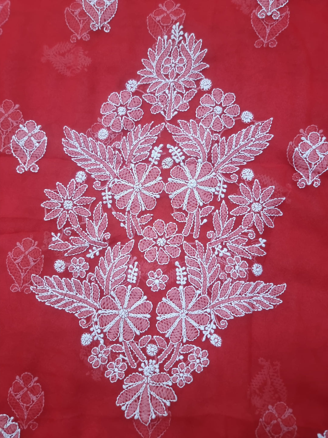 Lucknowi Georgette Chikankari Dress Material – Hand Embroidery Kurta, Bottom & Dupatta | Festive Queen Shades
