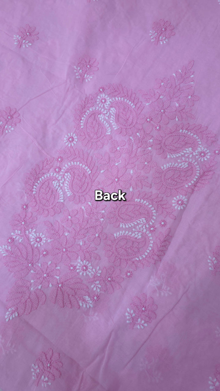Sarahna Lucknow Hand Jaali Chikankari Cotton Dress Material