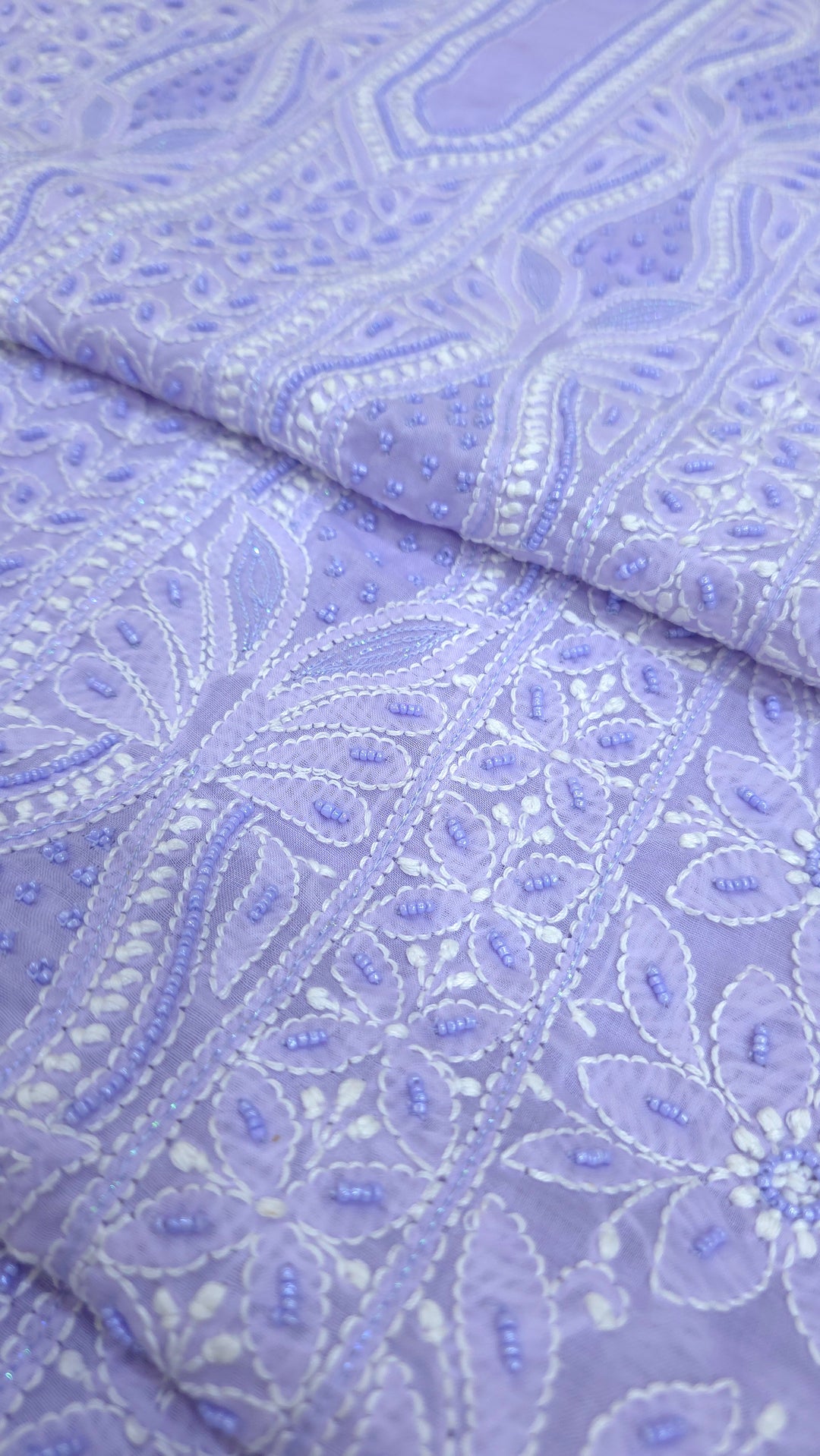 Paridhan Chikan Cotton Chikankari Unstitched Dress Material – 3 Pc Suit Set with Hand Embroidery & Pearl Work in Every Motif