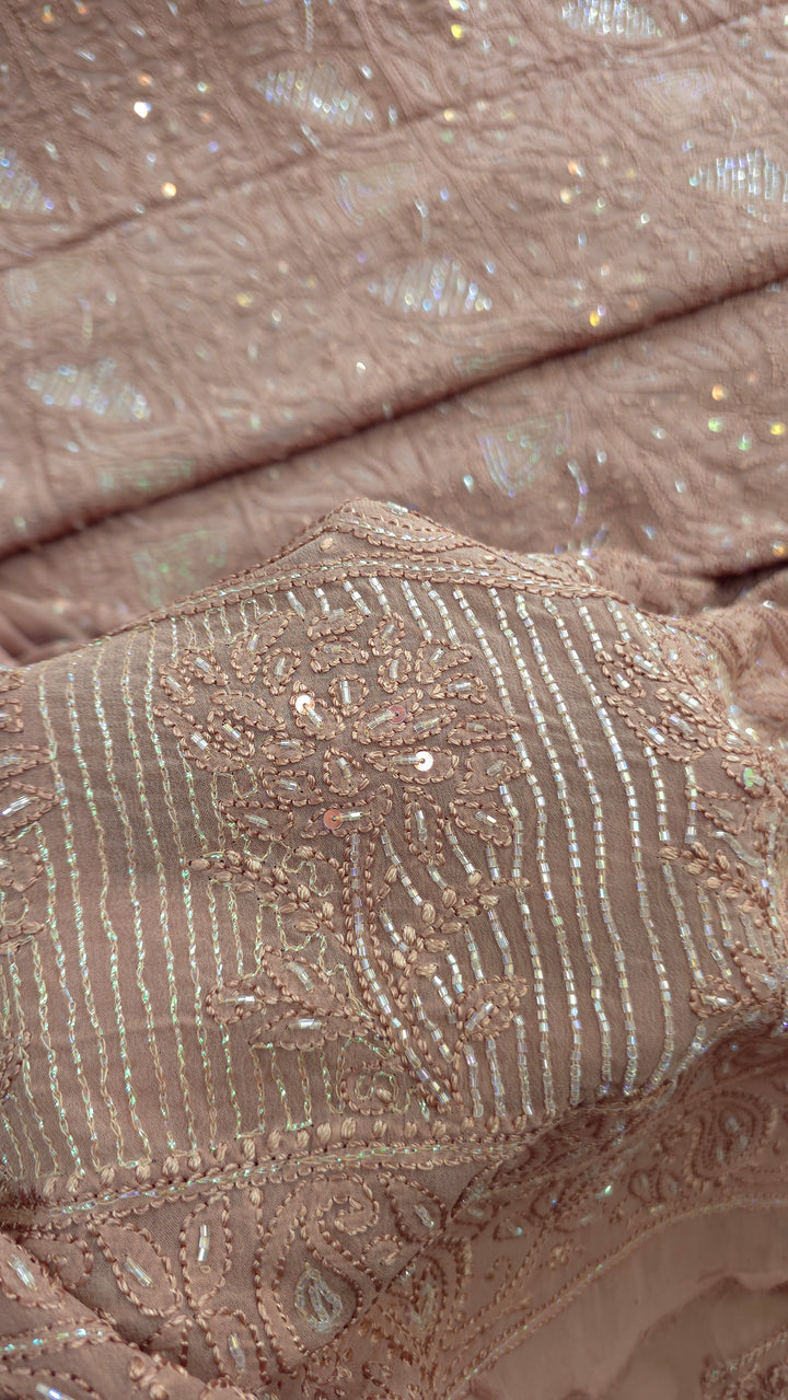 Pure Georgette Viscose Chikankari Dress Material | Paridhan