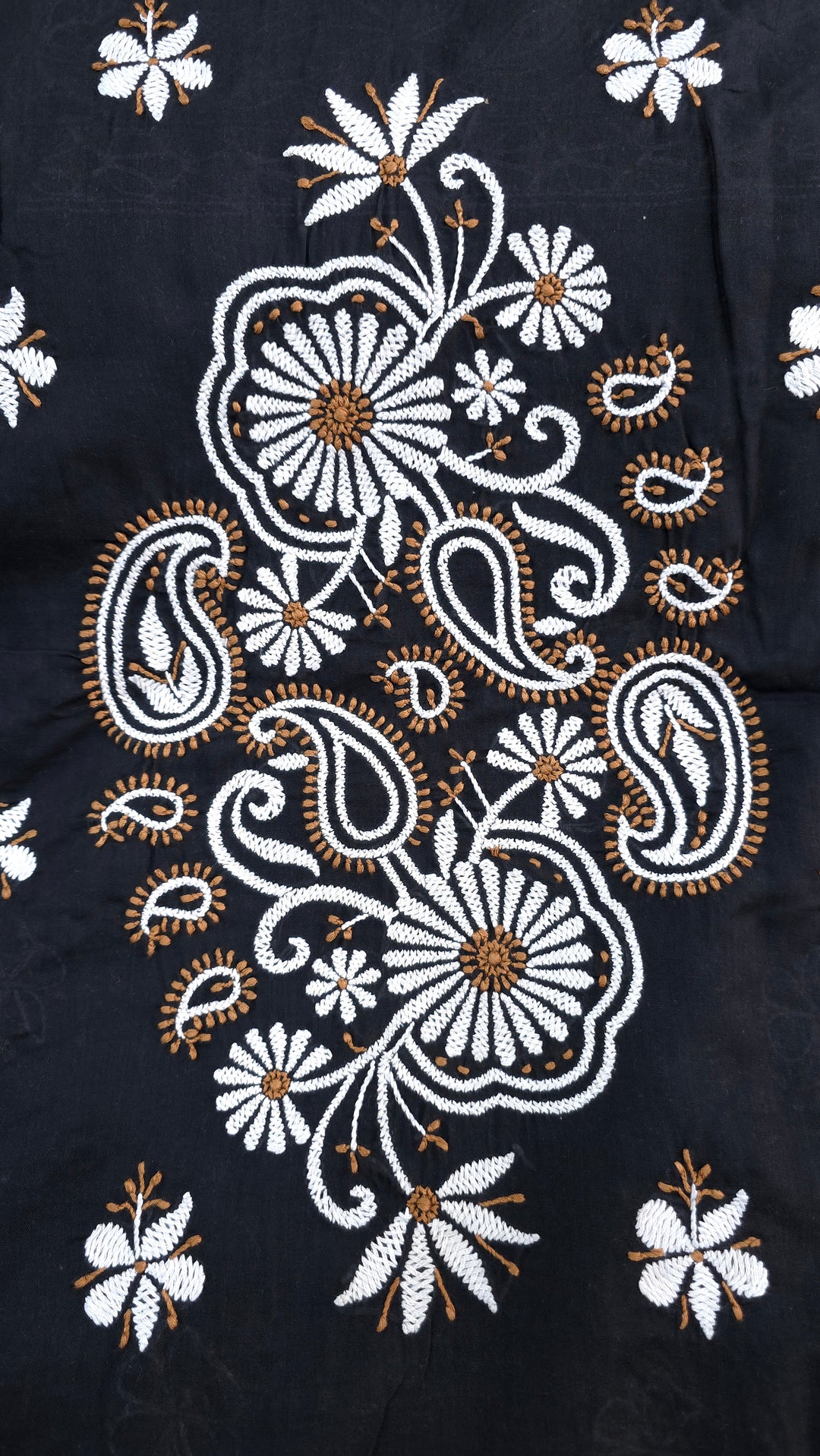 " Lucknowi Chikankari Unstitched Cotton Suit Set – Kurta, Bottom & Dupatta by Paridhan Chikan"