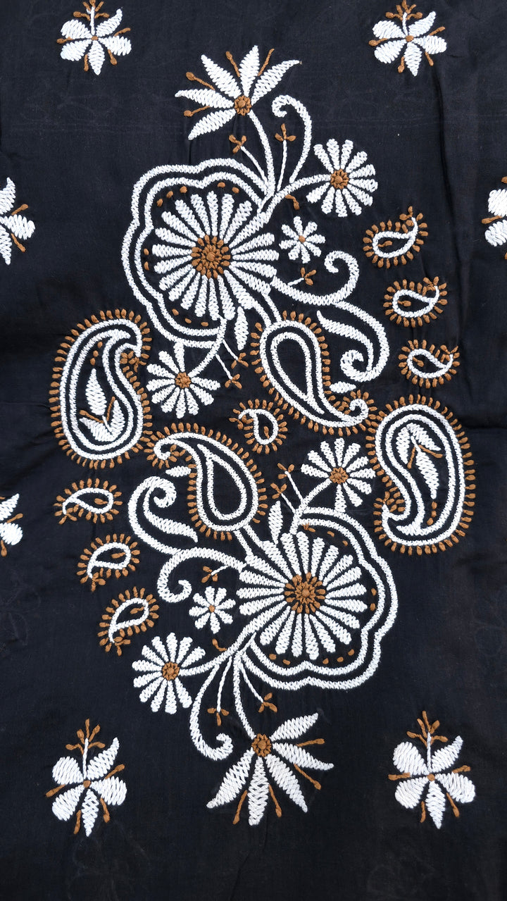 " Lucknowi Chikankari Unstitched Cotton Suit Set – Kurta, Bottom & Dupatta by Paridhan Chikan"