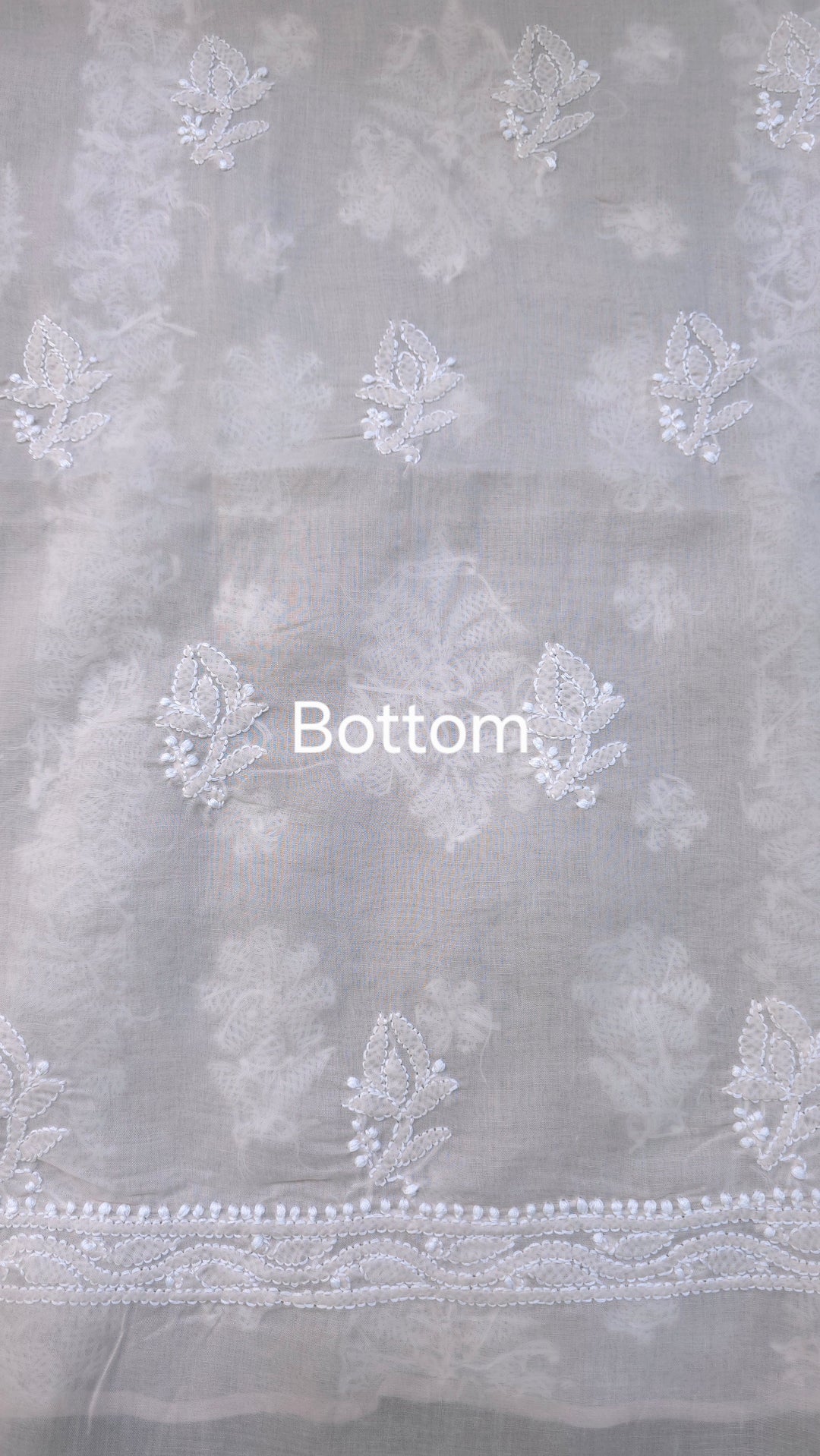 Paridhan Chikan Premium Handcrafted Chikankari Cotton Suit Set | Unstitched Dress Material with Chiffon Dupatta | Made in Lucknow