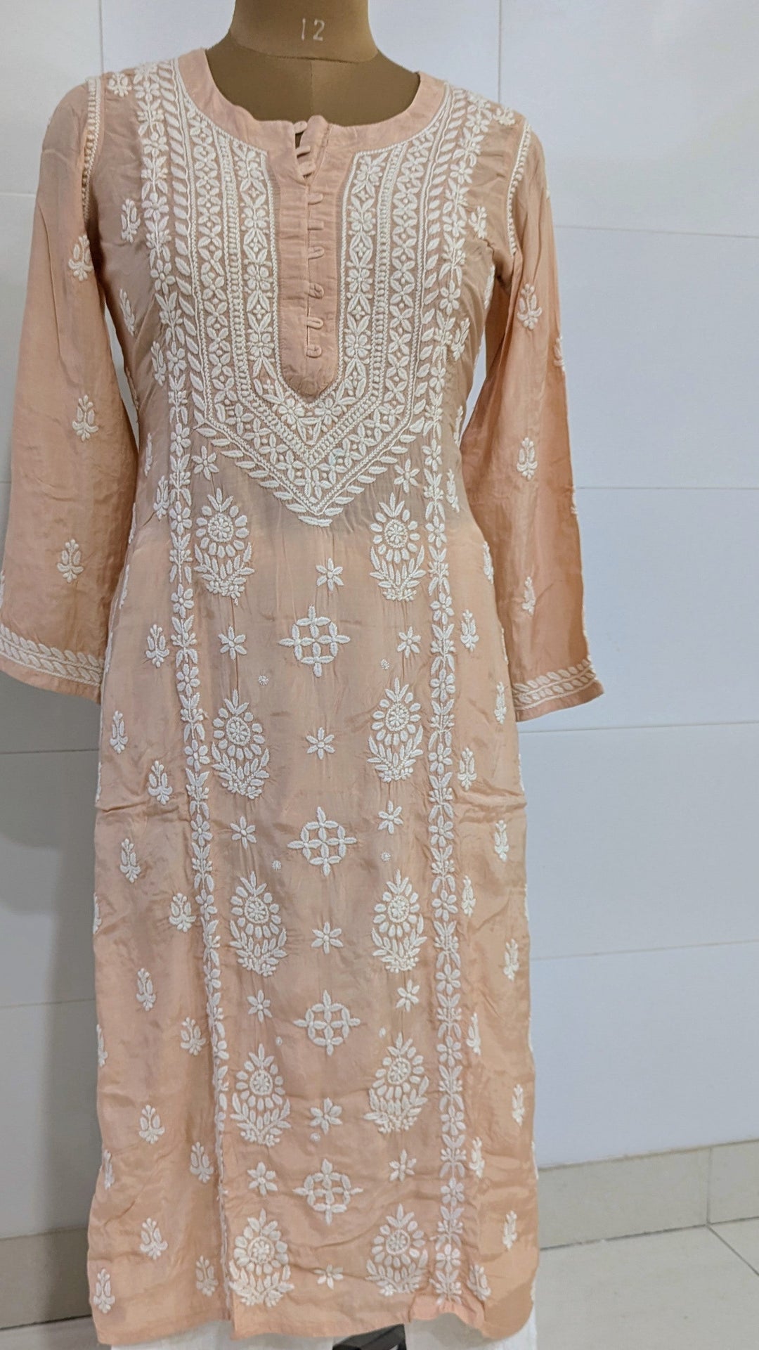 Pure Muslin Chikankari Kurti